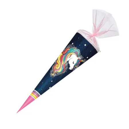 Nestler Schultüte Regenbogen Mähne, mit Glitzer, 85 cm, 12-eckig