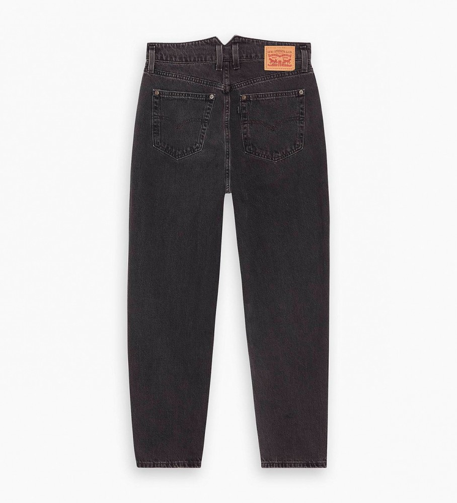 Calça jeans Levi's Mom de cintura alta preta