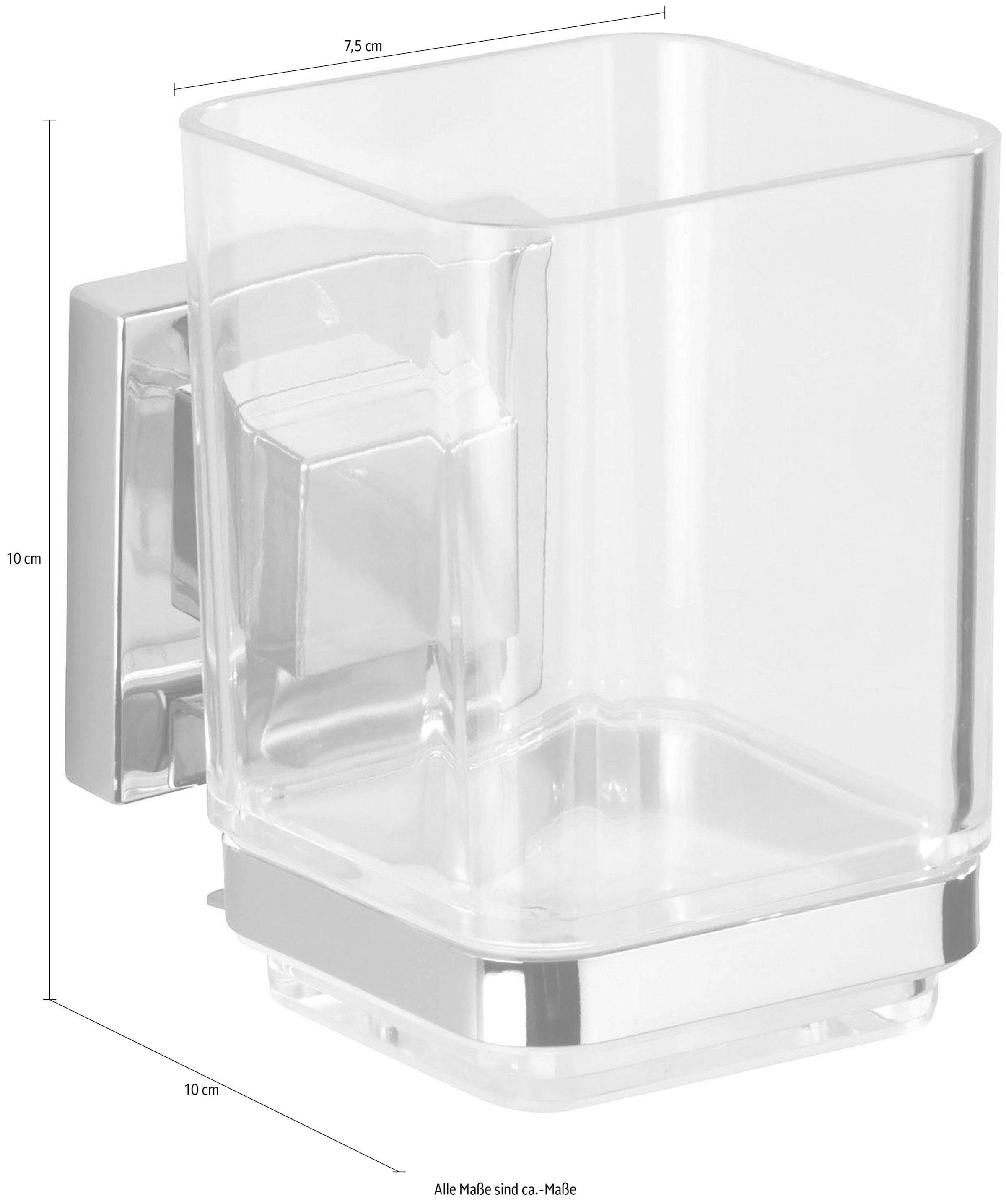 WENKO Zahnputzbecher »Quadro« Vacuum-Loc®