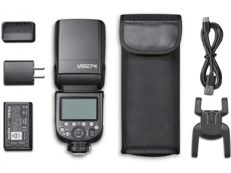 Godox Blitzgerät V860III für Nikon Blitzgerät mit hoher Leitzahl, schneller Recyclingzeit und Li-Ionen-Akku