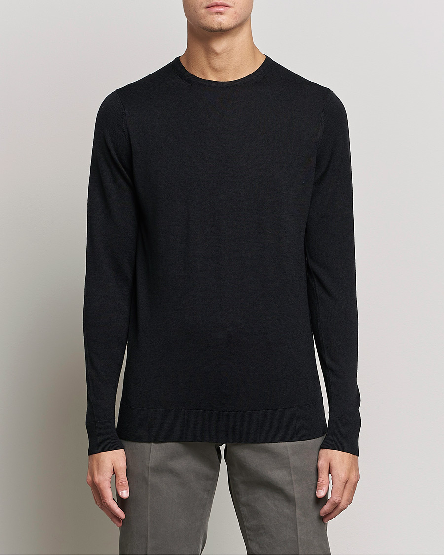 Sunspel Crew Neck Jumper Black