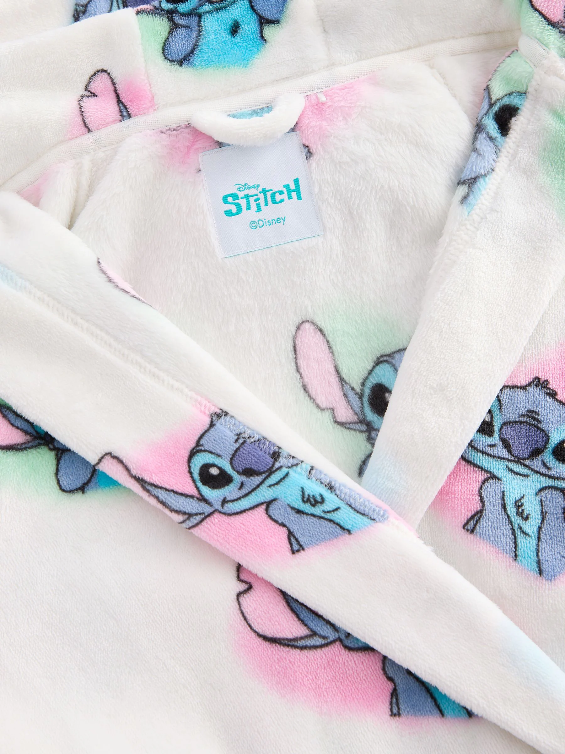 Wit/roze/blauw - Lilo & Stitch badjas (3-16jr)
