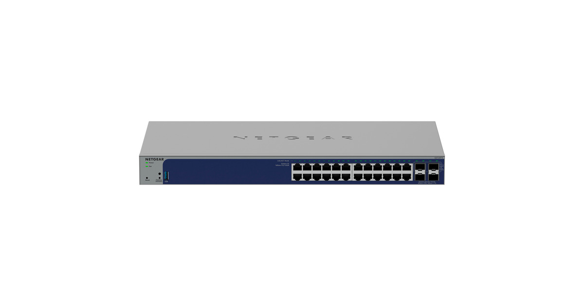 Netgear24-poorts Gigabit Smart switch met 4 SFP+ poorten  (Grijs, 10 Gb)