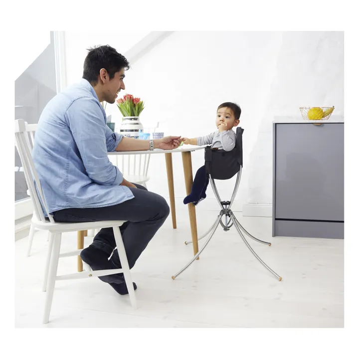 Vaggaro Kit complet: sac bandoulière, support, chaise, berceau et transat | Noir