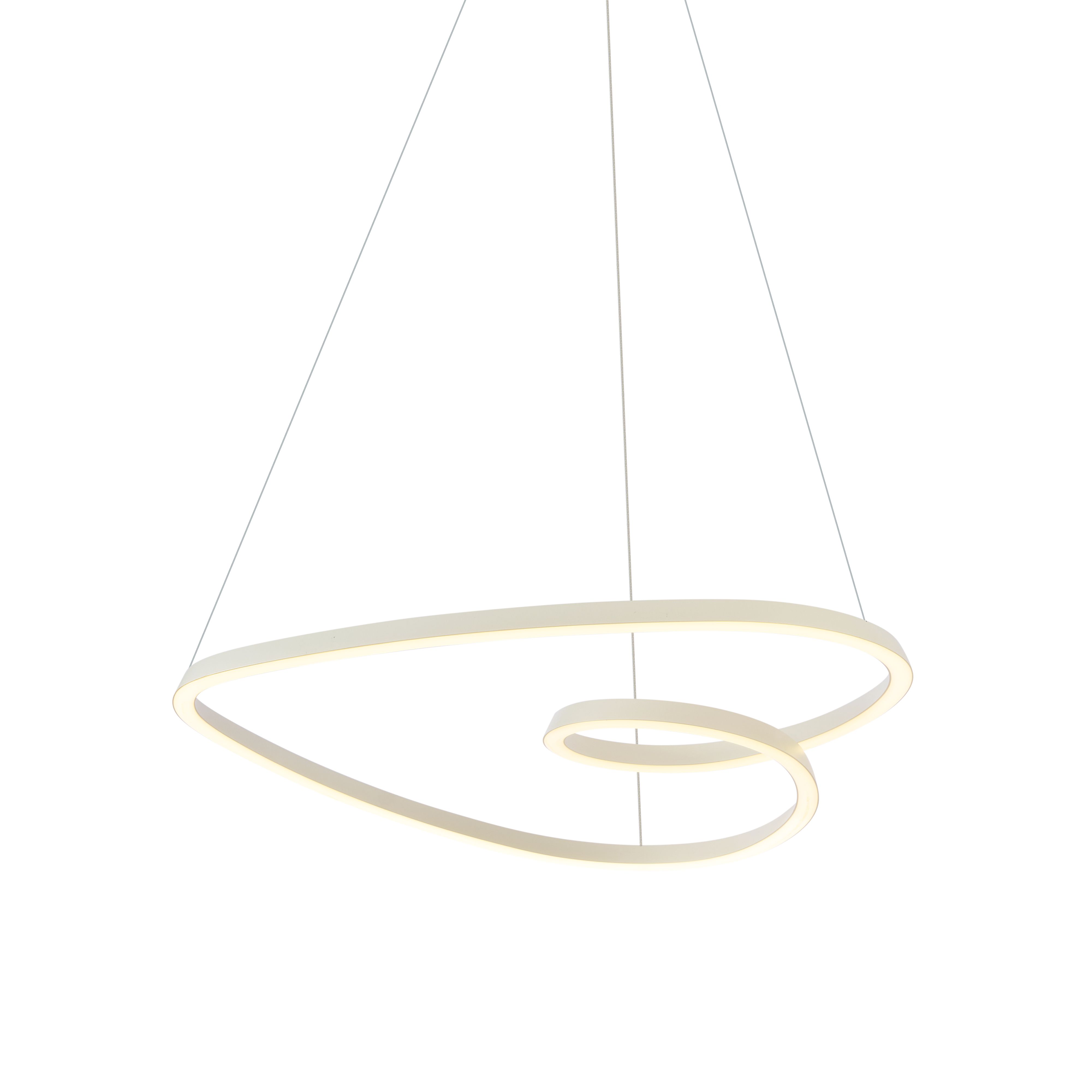 Scandinavische hanglamp beige 72cm incl. LED 3-staps dimbaar - Circuit
