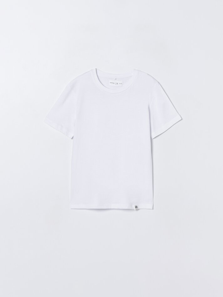Pacote com 4 camisetas lisas de manga curta - Brancas
