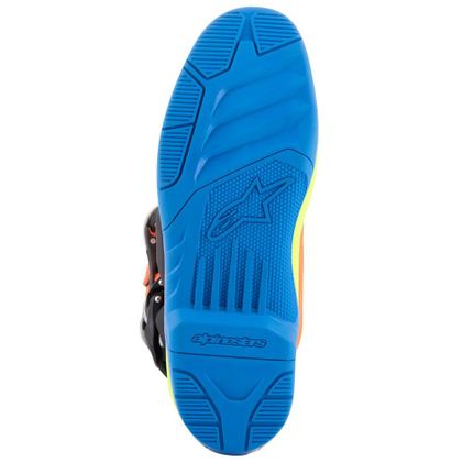 Bottes cross Alpinestars TECH 5 - ORANGE FLUO / ENAMEL BLUE / YELLOW FLUO 2023 - Orange / Bleu