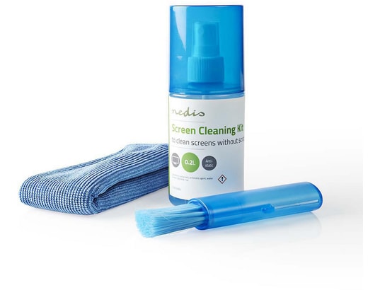 NEDIS - Kit de nettoyage CLSN120BU - Kit Nettoyage Écran 200 ml