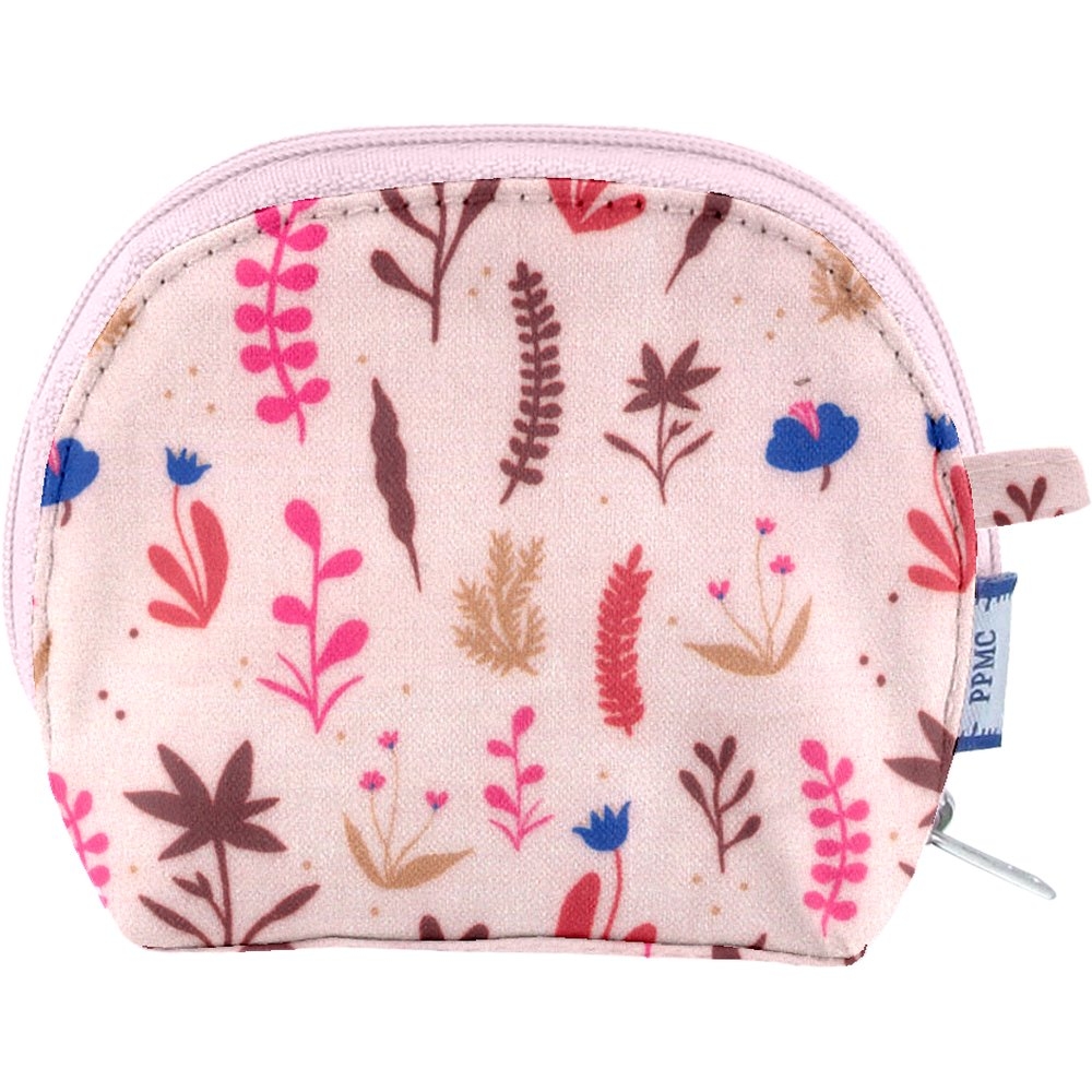 Porte-Monnaie À Soufflet Herbier Rose