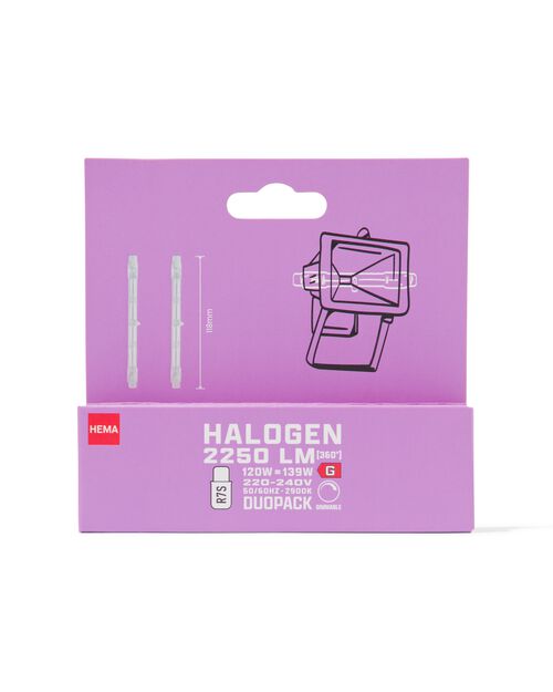 ampoule halogène R7S 120W 2250lm 118mm duodim