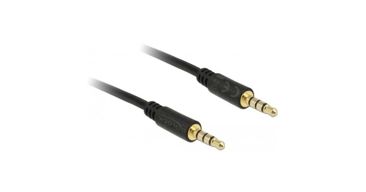 DeLOCK3,5 mm male > 3.5 mm male kabel  (Zwart, 3 meter)