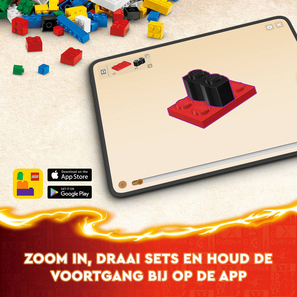 Nog niet gebouwdKai's elementaire vuurmecha Actiefiguur Speelgoed voor Rollenspellen 71808