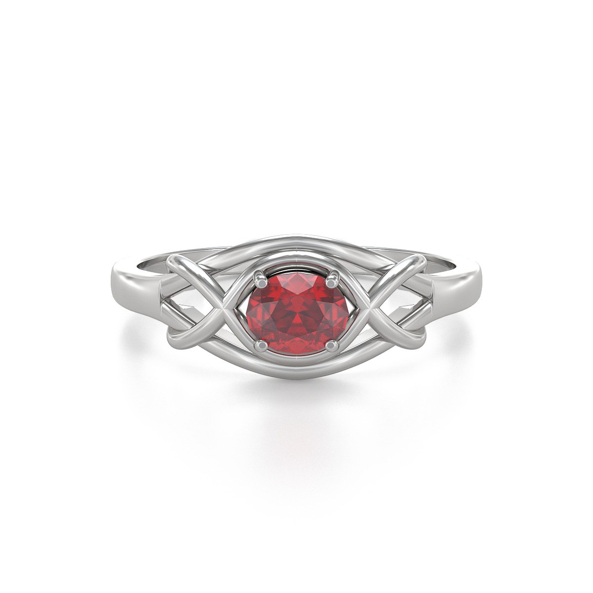 Bague ADEN Rubis sur Argent 925 1.870grs