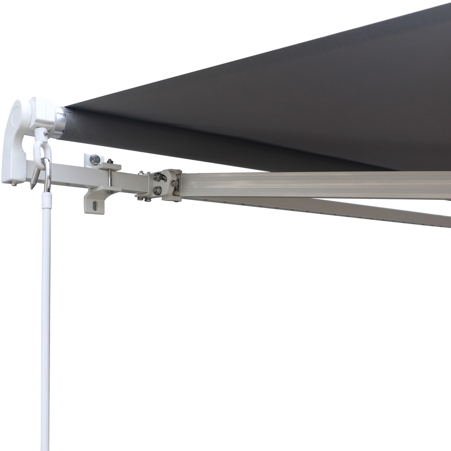 Outsunny Klemmmarkise mit Handkurbel grau