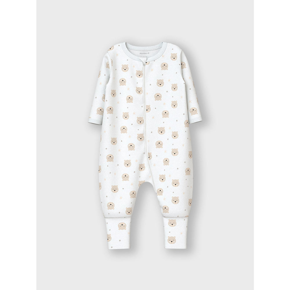 Køb Name It Oxford Tan Natdragt 2-pack Zip Oxford Bear Noos