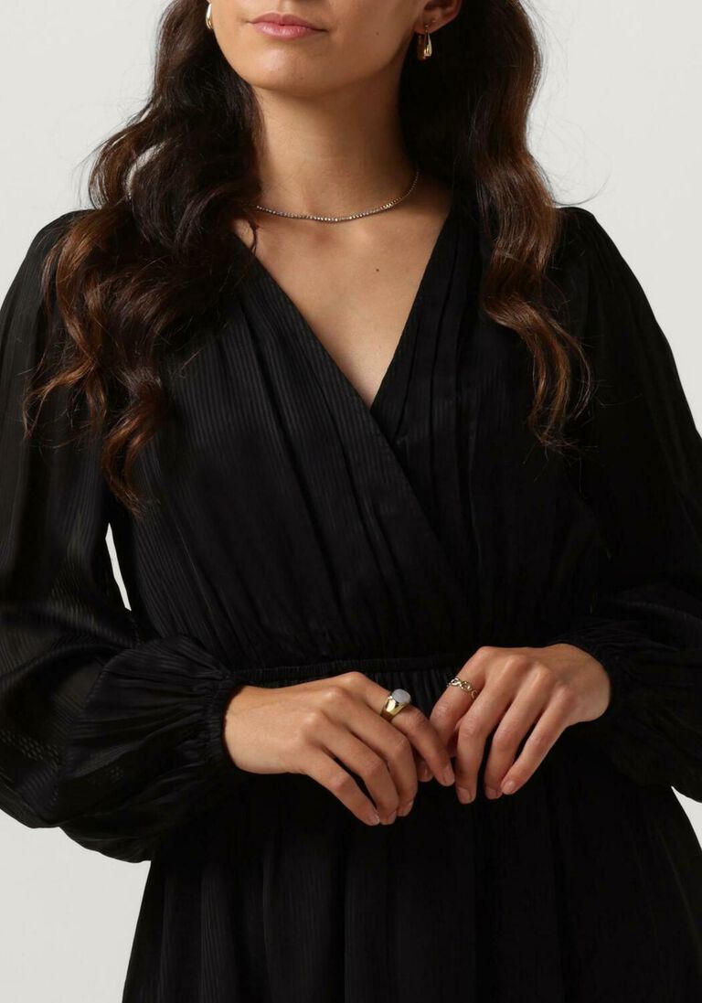 SCOTCH & SODA zwarte scotch & soda mini jurk balloon sleeve mini dress
