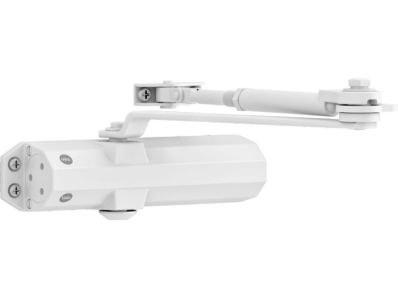 Yale Türschliesser mit Feststellarm, Serie 4500 Weiss Feststell-Türschliesser
