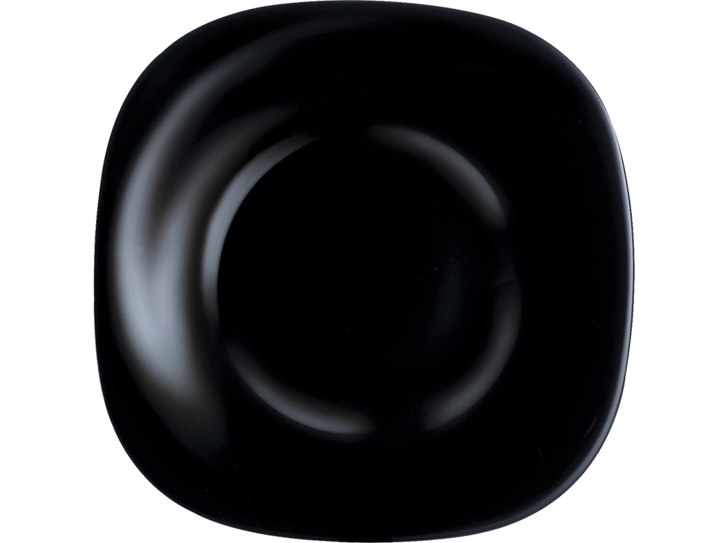 PRATO DE SOBREMESA CARINE LUMINARC PRETO VIDRO Ø19CM