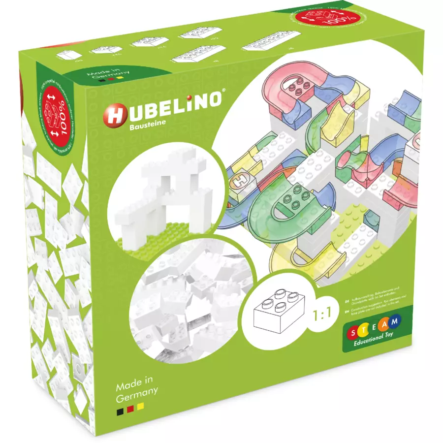 HUBELINO® Bausteine - 120 teiliges Set, weiß