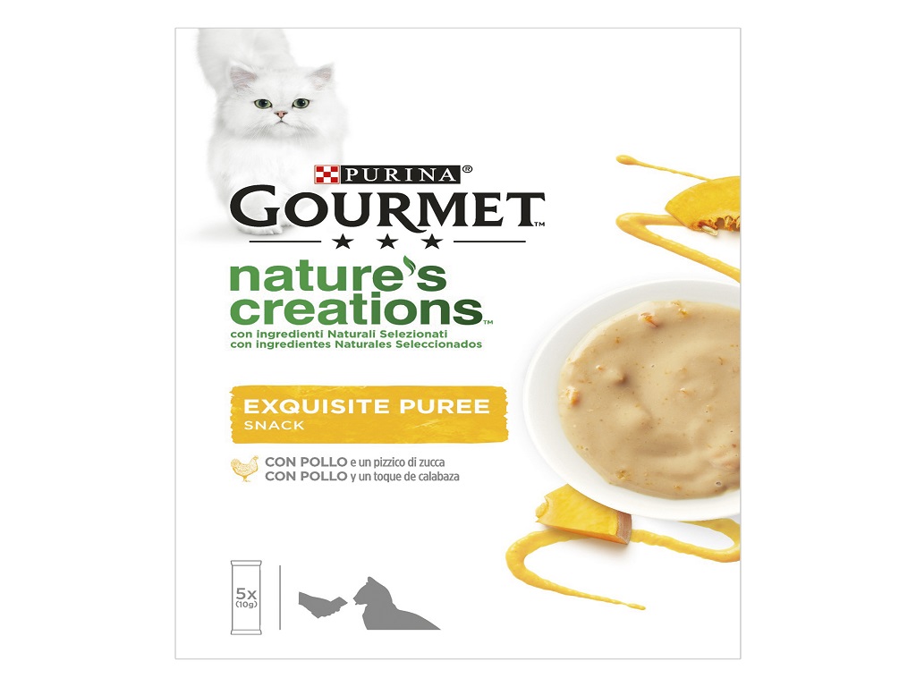 SNACKS PARA GATO GOURMET PURÉ FRANGO 5X10G