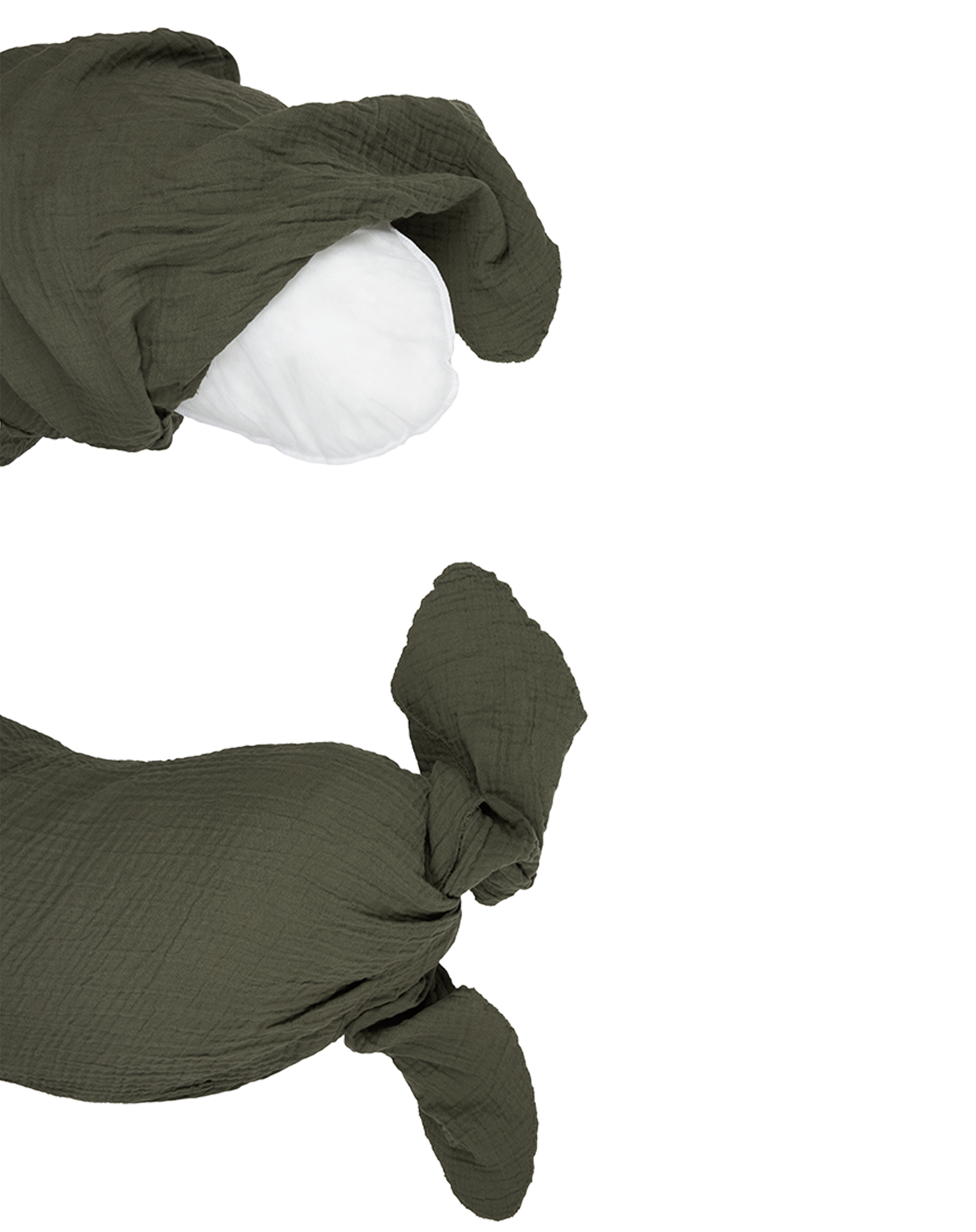 Coussin de maternité wabi-sabi en double gaze de coton lavée | Vert