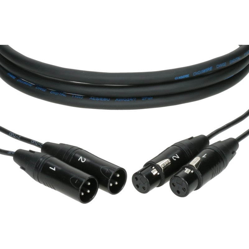 Klotz SUC02-X3L universele multikabel 2 channel 3p XLR F/M 15 meter