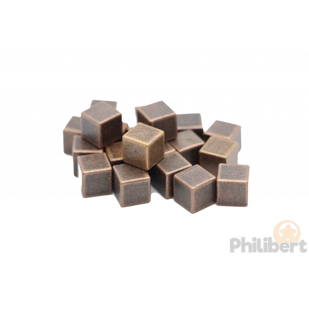 20 Cubes 8x8x8 mm Métalliques