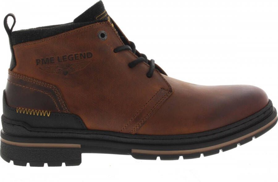 PME Legend Stoere leren herenlaarzen voor herfst winter Brown Heren