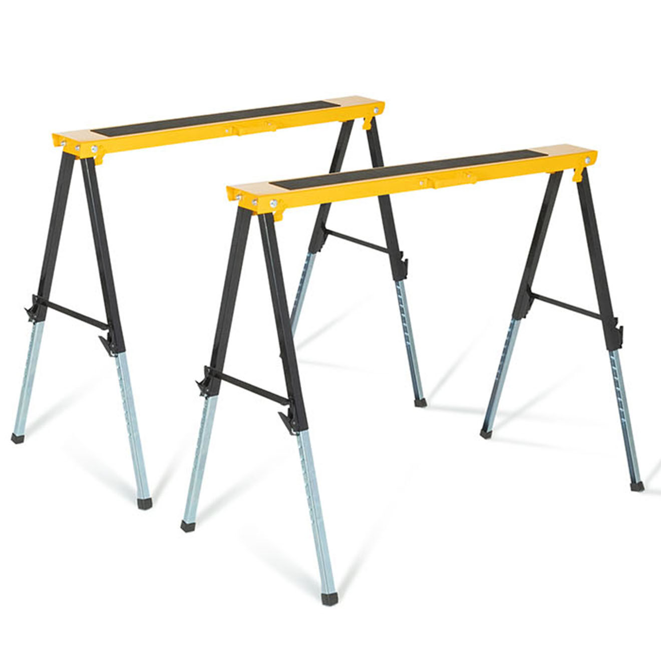Pratik Garden 2 Tretaux téléscopiques pliables jaune/noir - 99.5x45x91 cm