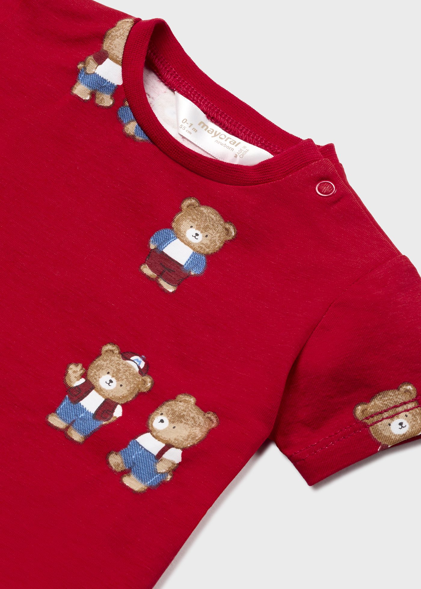 Conjunto de 2 peças em algodão sustentável para recém-nascidos.