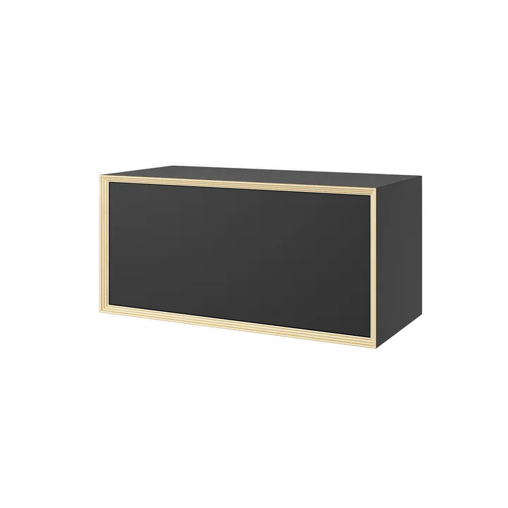 Müller Small Living - Vertiko Thirteen Regalelement mit Klappe, schwarz matt