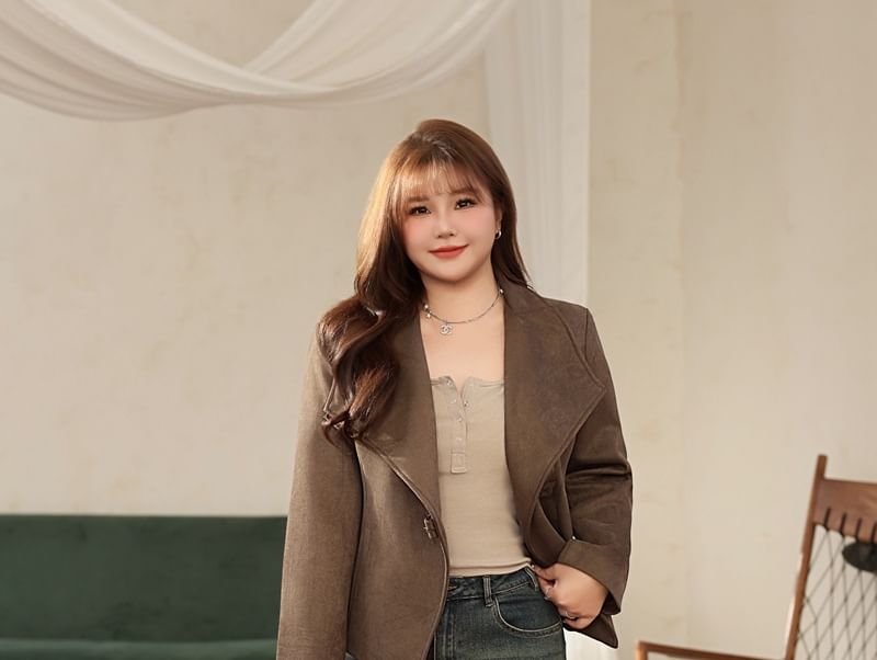 Telipino - Plus Size Mid Rise Washed Bootcut Jeans