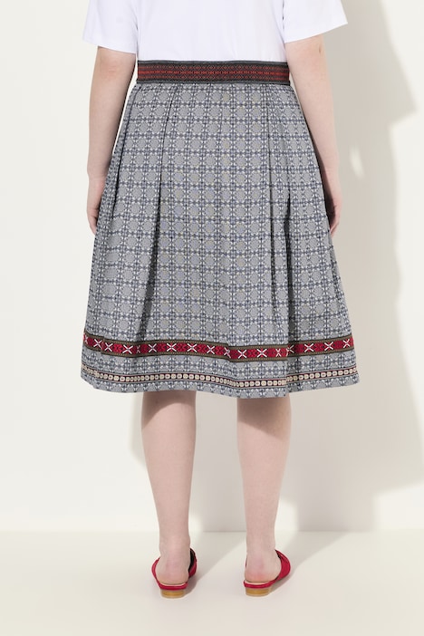 Trachtenrock, Jacquard, A-Linie, Zierband