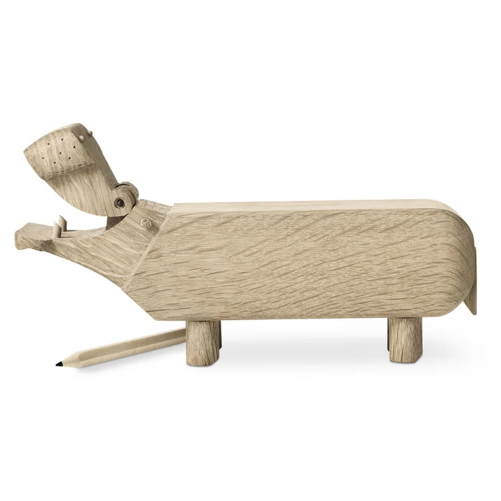 Kay Bojesen - Holz-Flusspferd, H 9 cm Buche grau