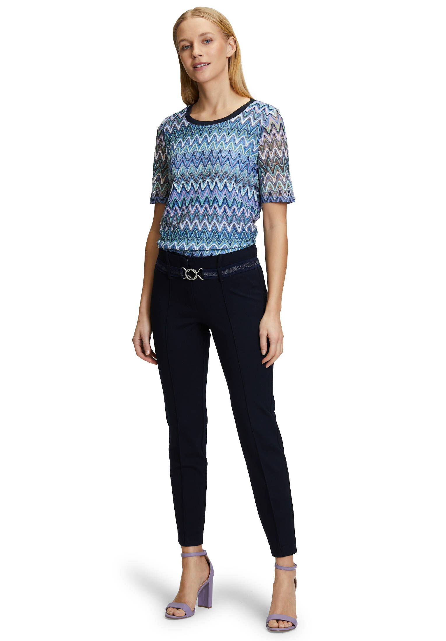 Betty Barclay| Damen Spitzenshirt mit Rippbündchen