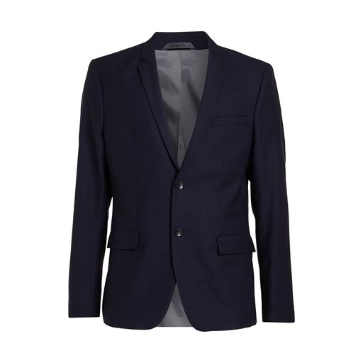 Calvin Klein Bi-Stretch S100 Wool Slim Blazer, Calvin Navy, 52