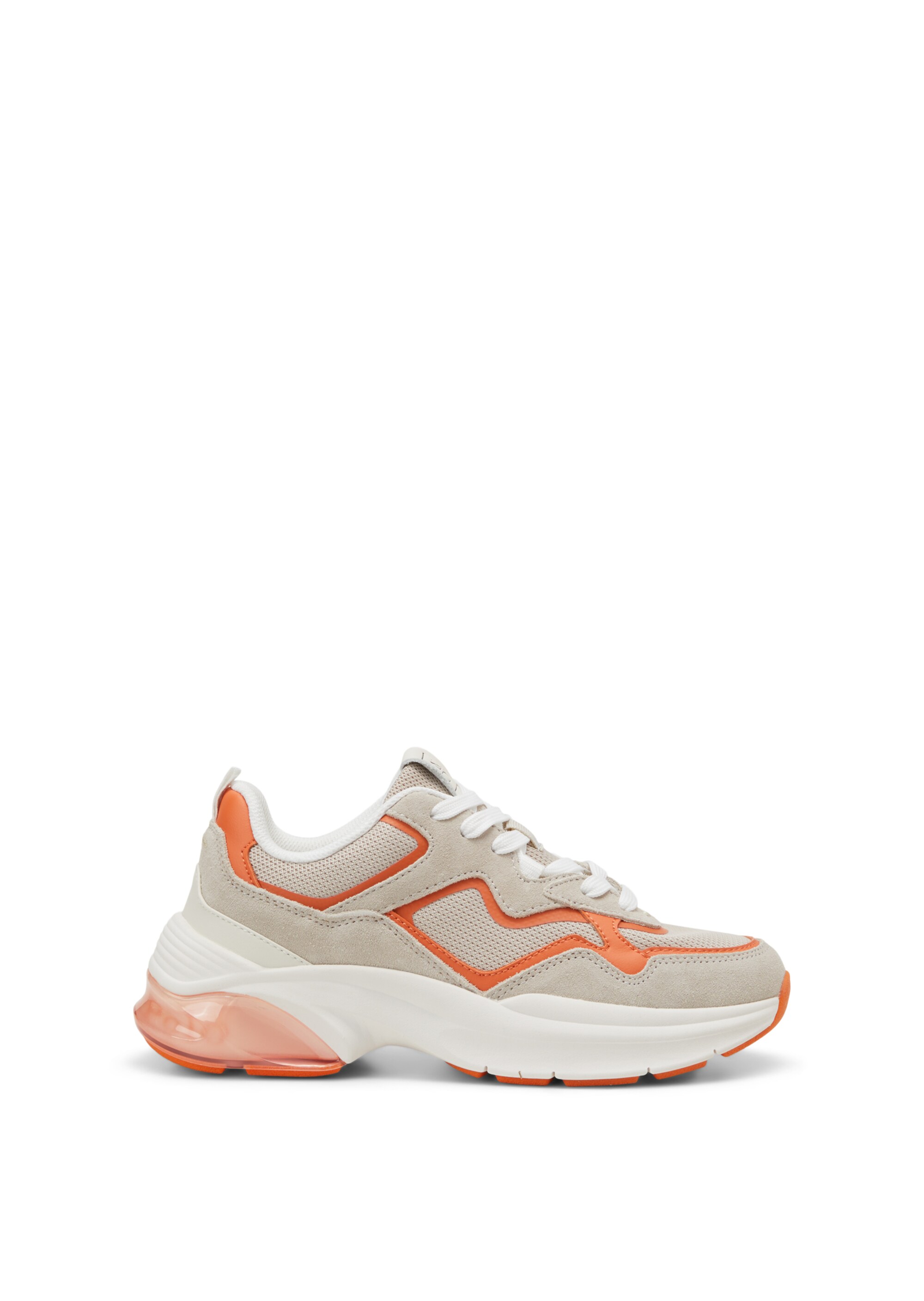 Bulky-Sneaker aus recycelter Leder-Textil-Kombination