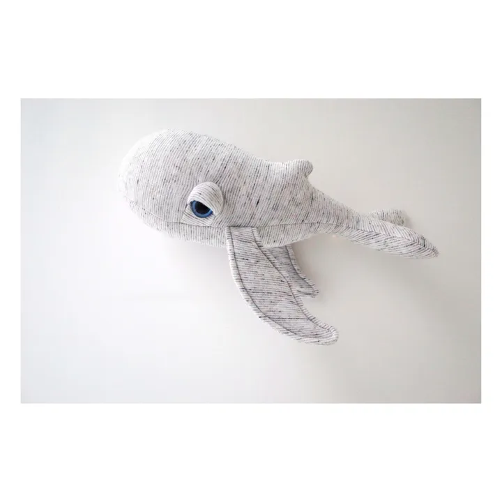Bigstuffed Peluche mini baleine Grandpa 30 cm | Gris