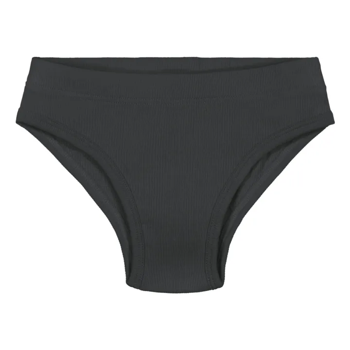 Gray Label Lot 2 Culottes Coton Bio - Capsule Homewear  | Noir