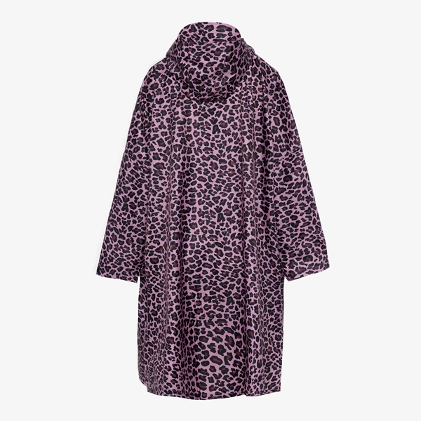 Mountain Peak regenponcho met luipaardprint
