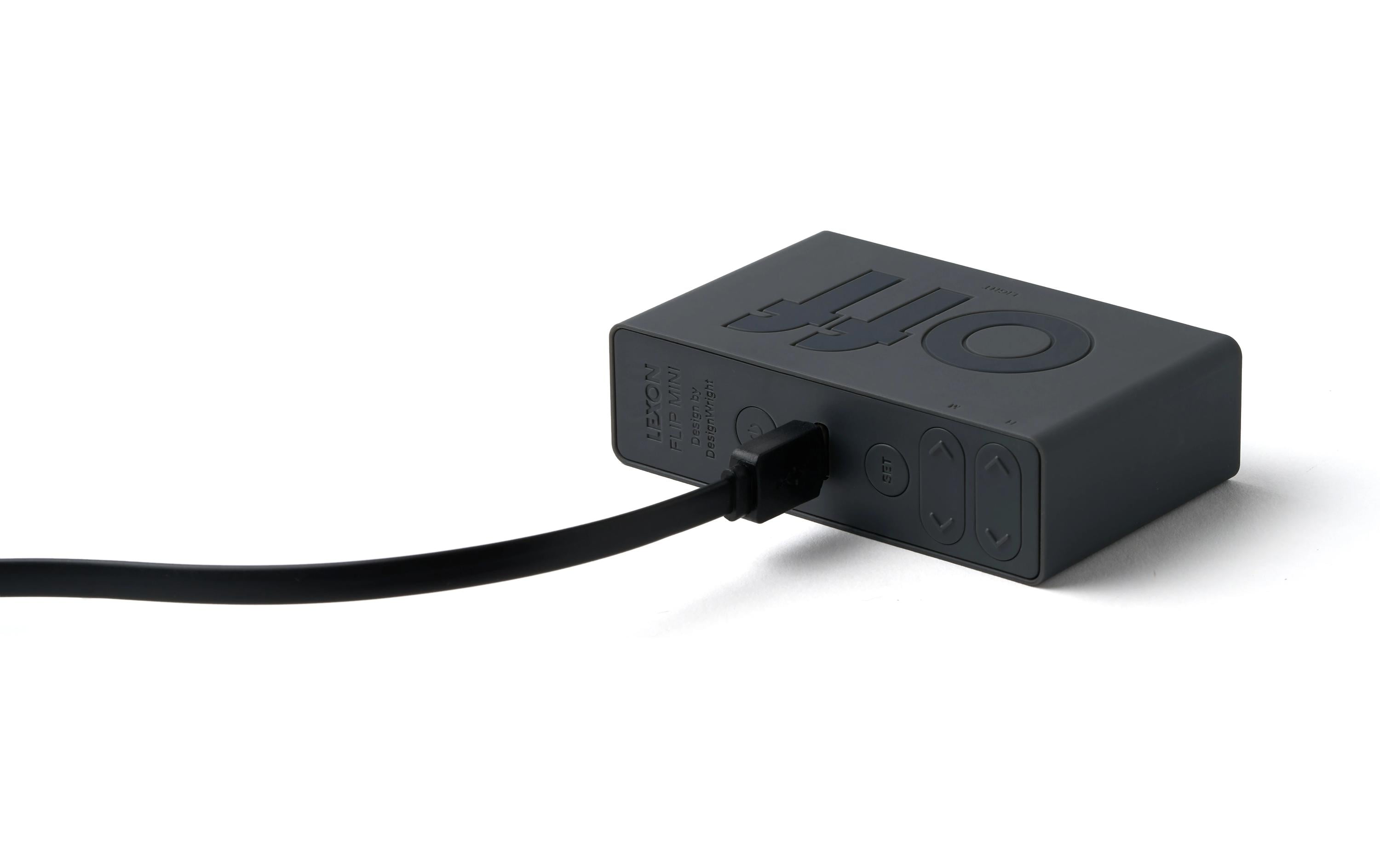 Digitalwecker Flip Mini AnthrazitMini LCD-Wecker mit Umkehrfunktion (On/Off)