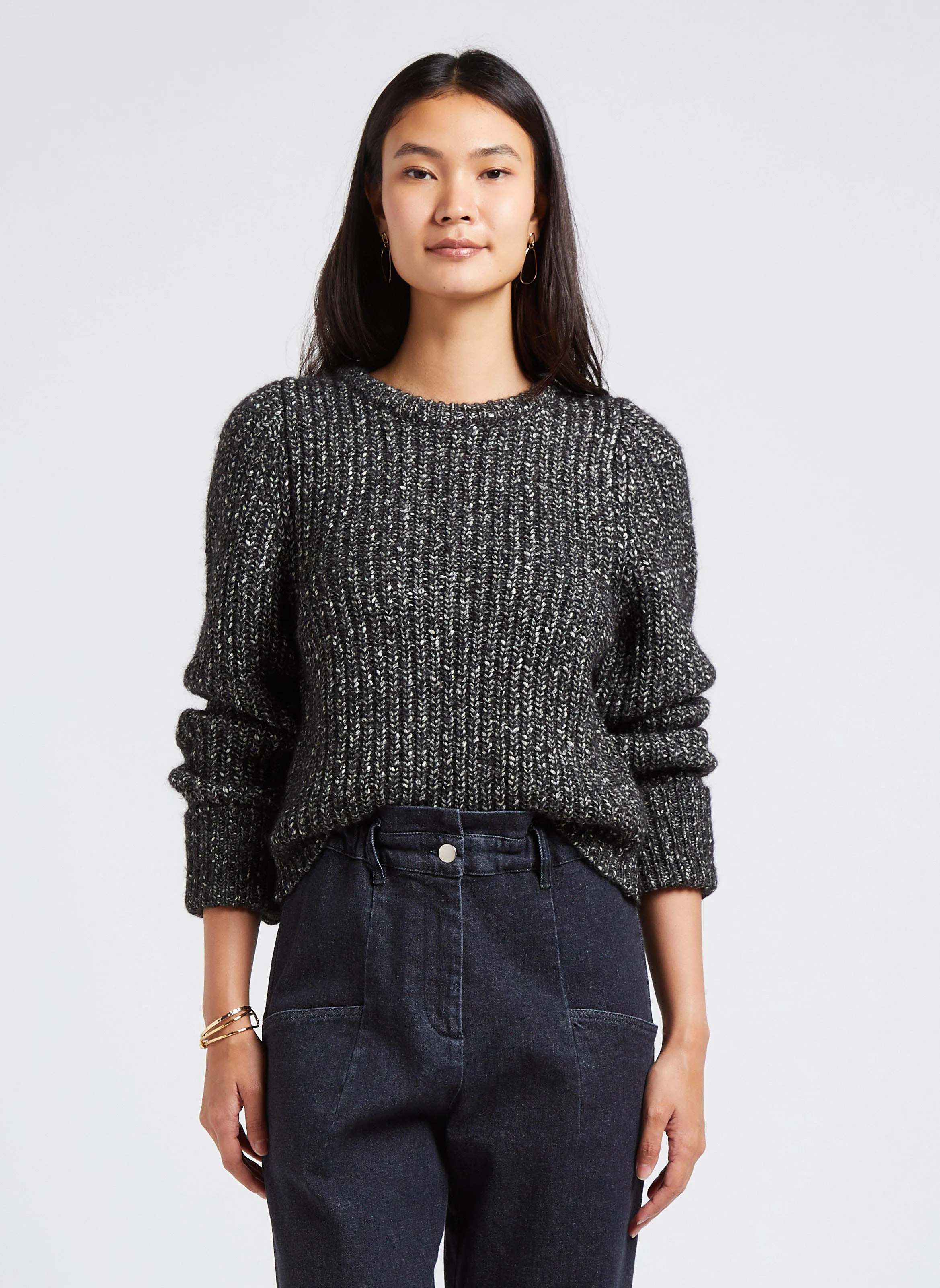 KANTA - Pull col rond en coton | Gris