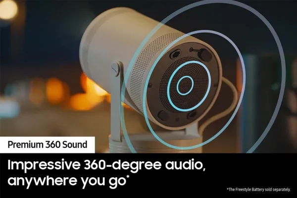 Samsung | The Freestyle (2. Generation) - DLP-projektor - LED - bærbar - 550 lumen - Full HD (1920 x 1080) - 16:9 - 802.11a/b/g/n/ac trådløs/AirPlay 2