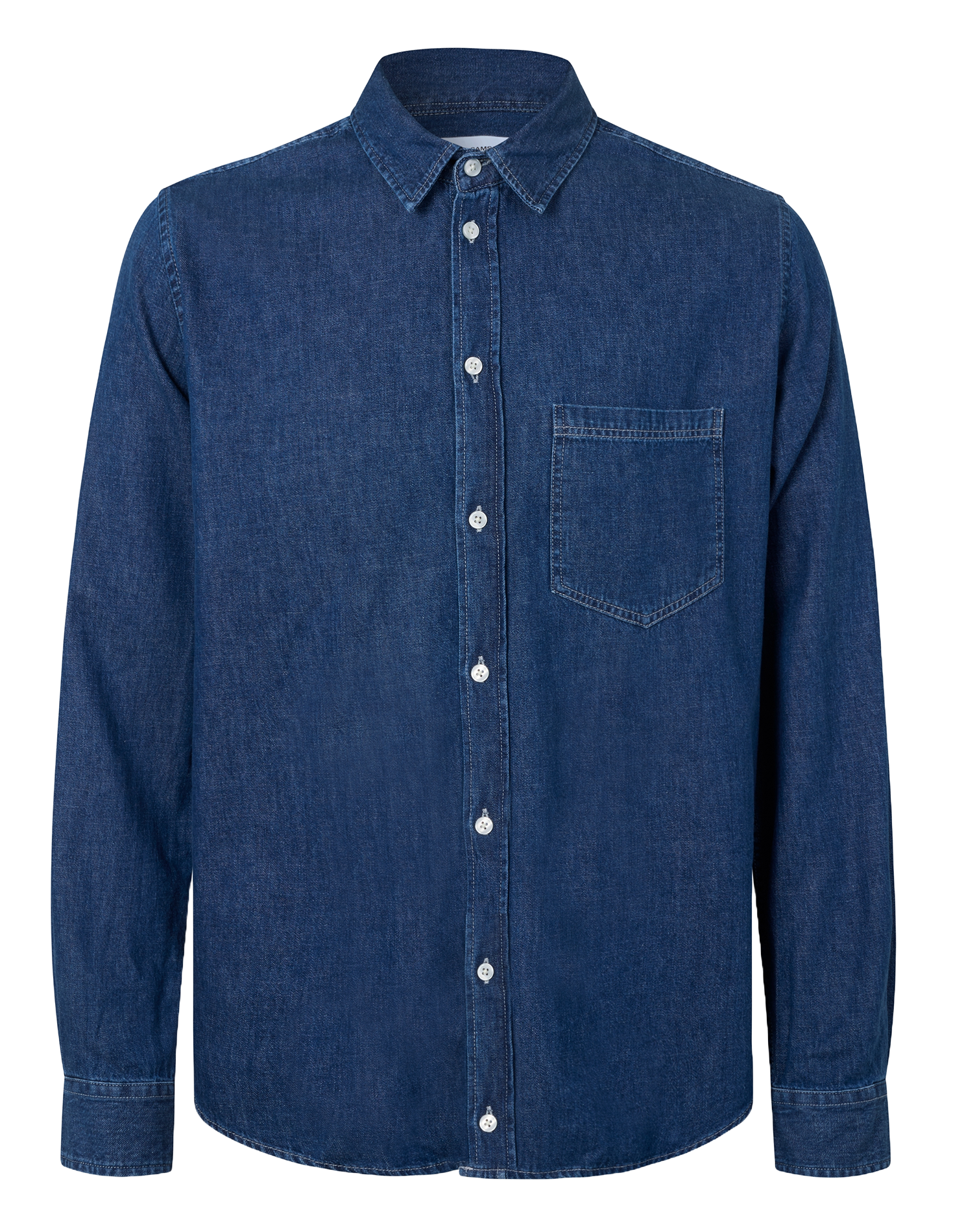 SARYAN P - Chemise droite denim en coton bio | Bleu
