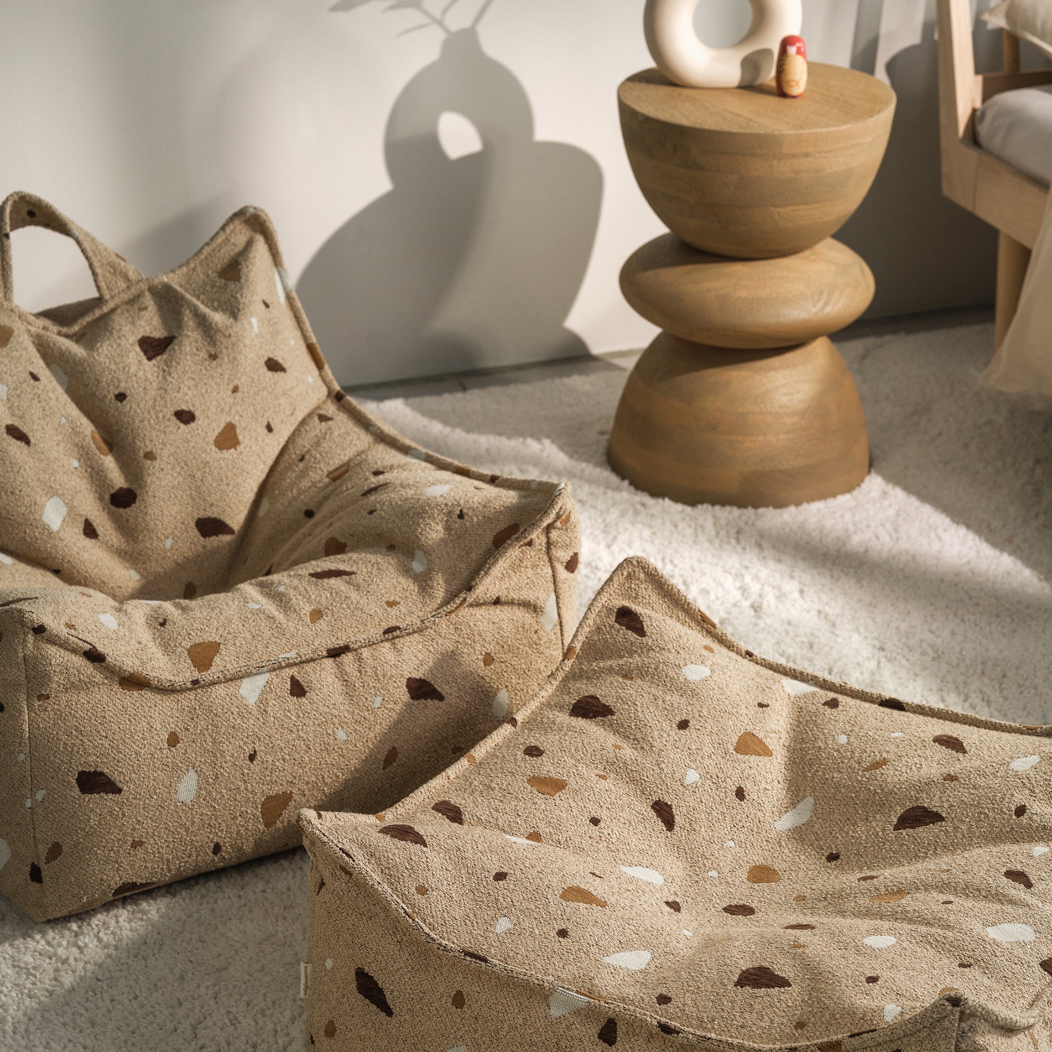 Wigiwama Sitzsack und Ottomann Set Terrazzo Sand
