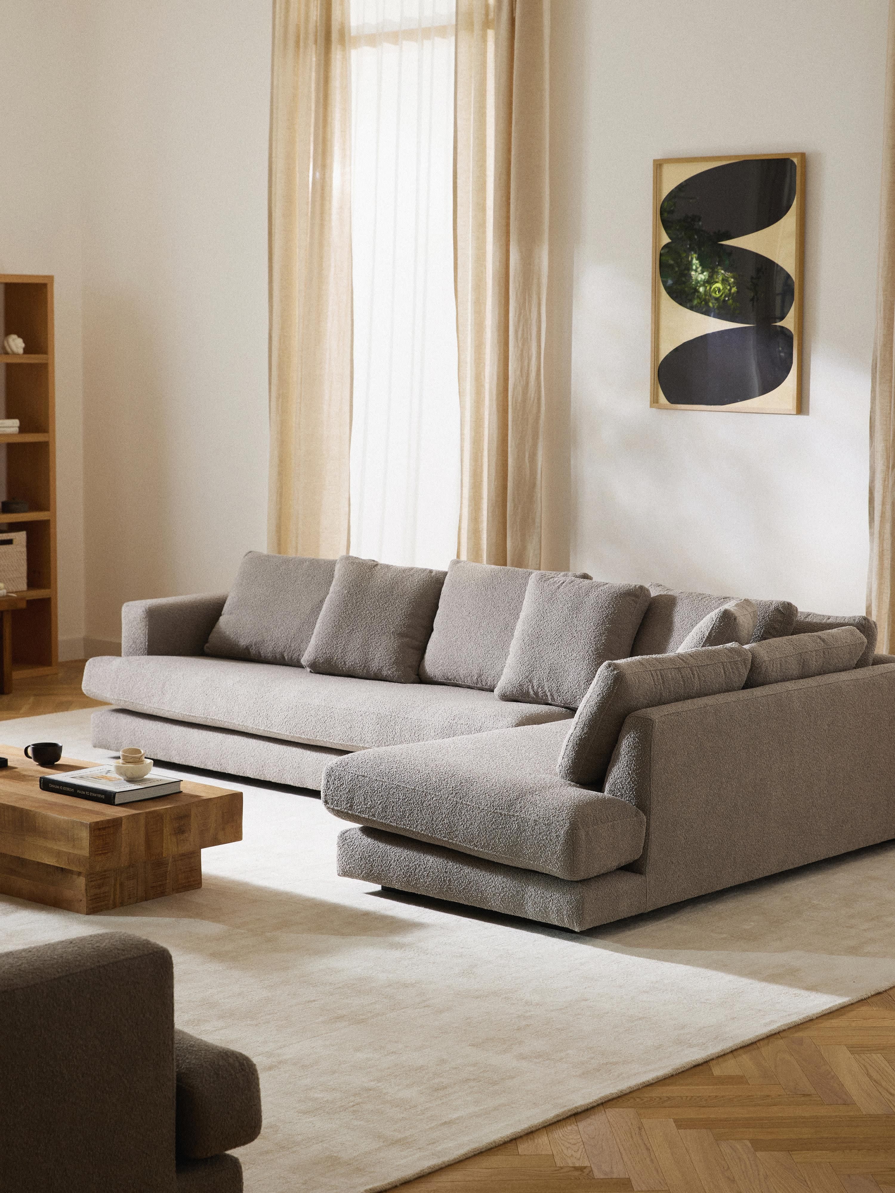 XL bouclé hoekbank Tribeca