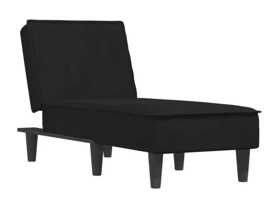 Prolenta Premium - Chaise longue noir velours
