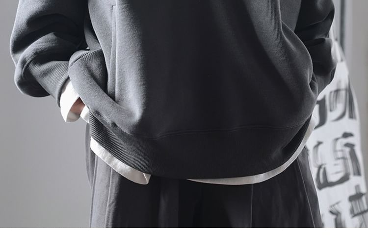 Adotuastic - V-hals effen sweatshirt