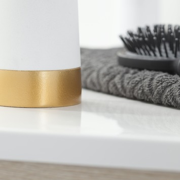 Sealskin zeepdispenser polyresin glossy goud