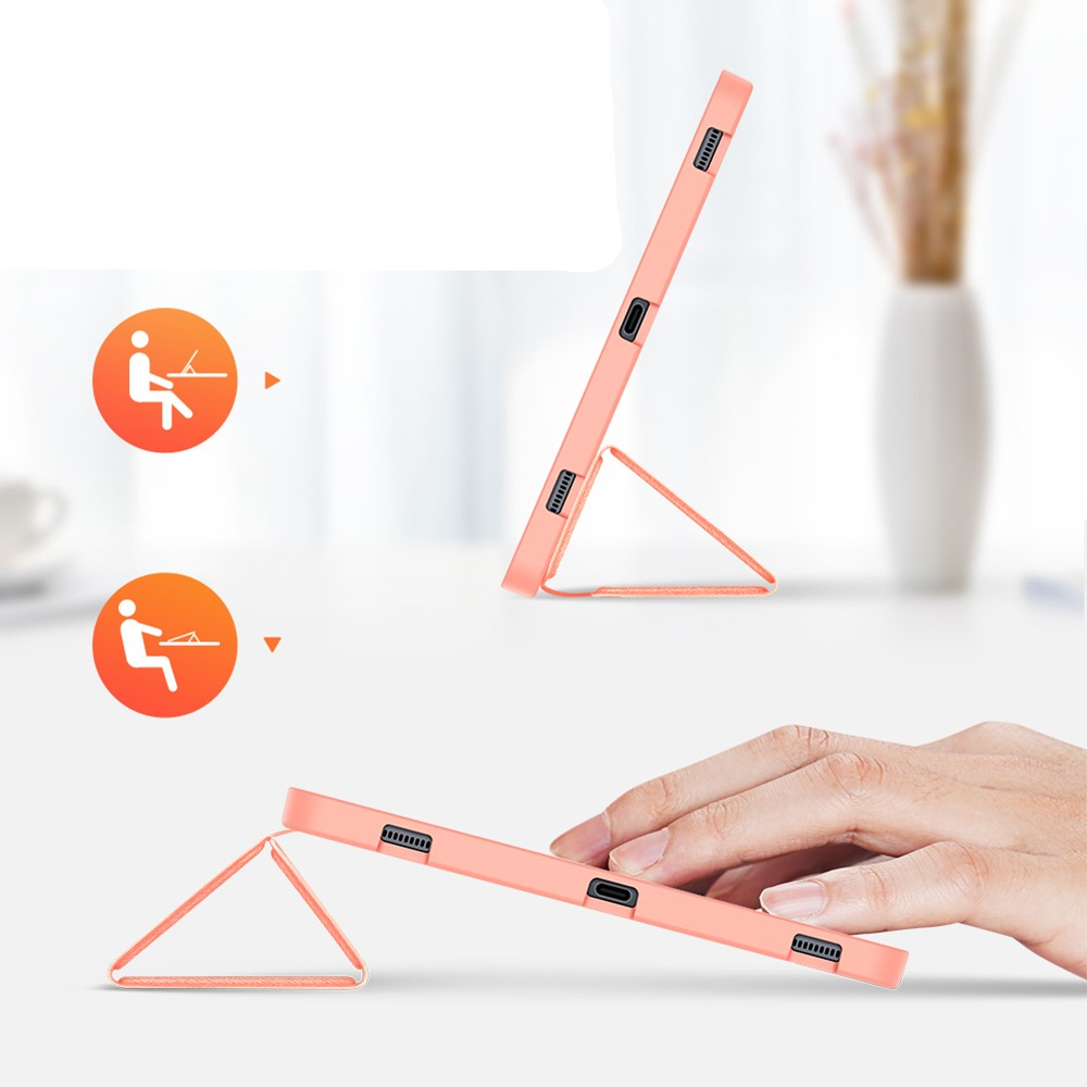 Samsung Galaxy Tab S8 / Tab S7 Tasche Smart Cover Hülle Stoff Design mit S-Pen Halterung - Rosa